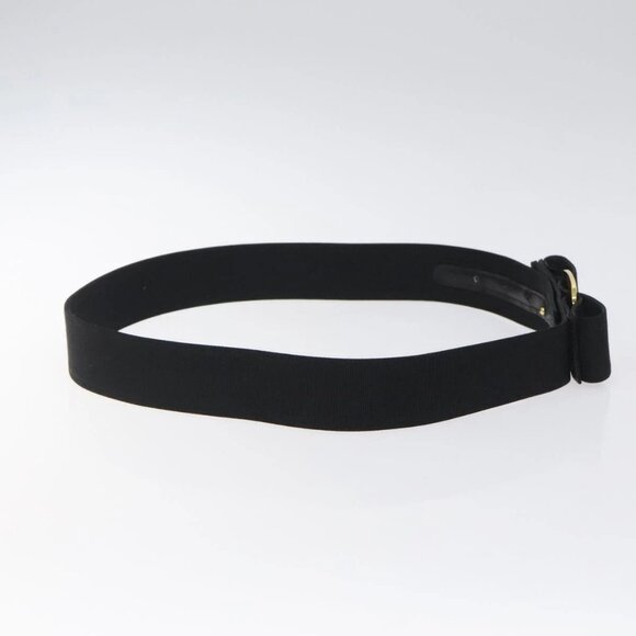 Salvatore Ferragamo Vala Belt Canvas 37.4"" Black Auth - Picture 6 of 15